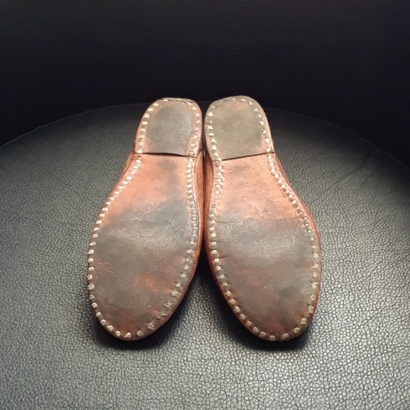 Handmade Camel Leather Flats from India. Tan. Size 8 - Picture 14 of 16